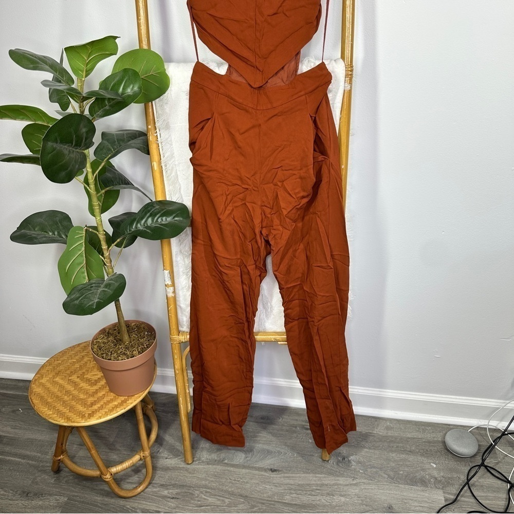 A. L. C. Two Piece Connected Rust Jumpsuit sz 4 - Picture 3 of 7